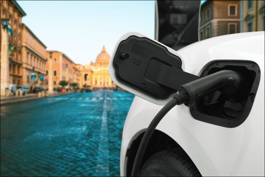 parcheggo auto elettriche roma